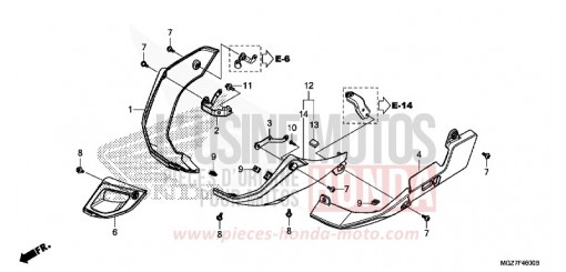 PANNEAU INFERIEUR CB500XAF de 2015